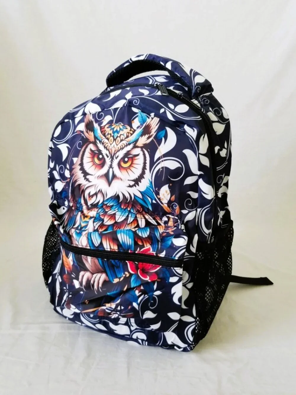 NWOT! Lightweight Backpack with Owl Design and Bottle Pockets for Everyday Use